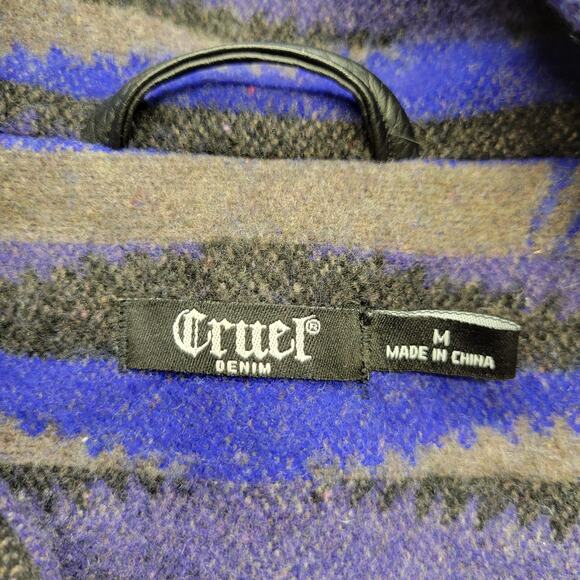 Truel Denim Women’s Aztec Print Coat Jacket Medium Blue Black Western Style - Picture 7 of 7